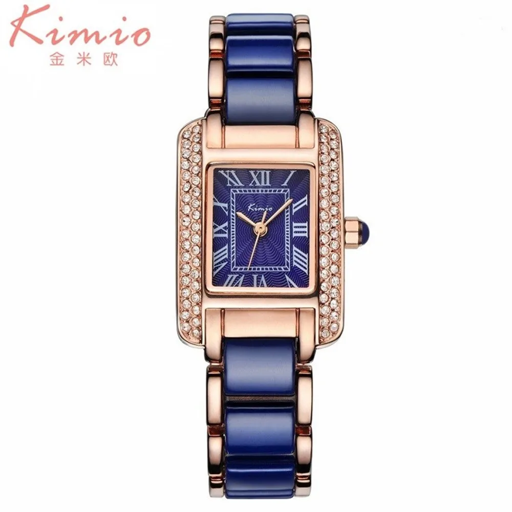 Prix pour KIMIO marque De Luxe Montres femmes 2016 Montres À Quartz femmes Robe En Céramique Bande Carré Cristal Strass montres pour femmes Prix pour KIMIO marque De Luxe Montres femmes 2016 Montres À Quartz femmes Robe En Céramique Bande Carré Cristal Strass montres pour femmes