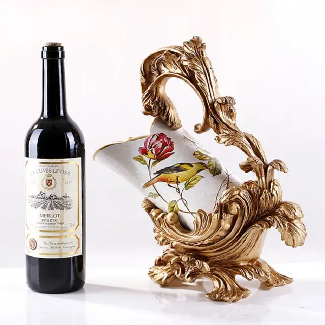 European Creative Ceramic Wine Rack Holder Vinho Wine Bottle Shelf