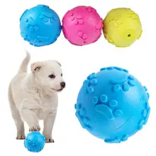 3 Color Teeth Bite Rubber Dog Cat Ball Products Interactive Pet Toys