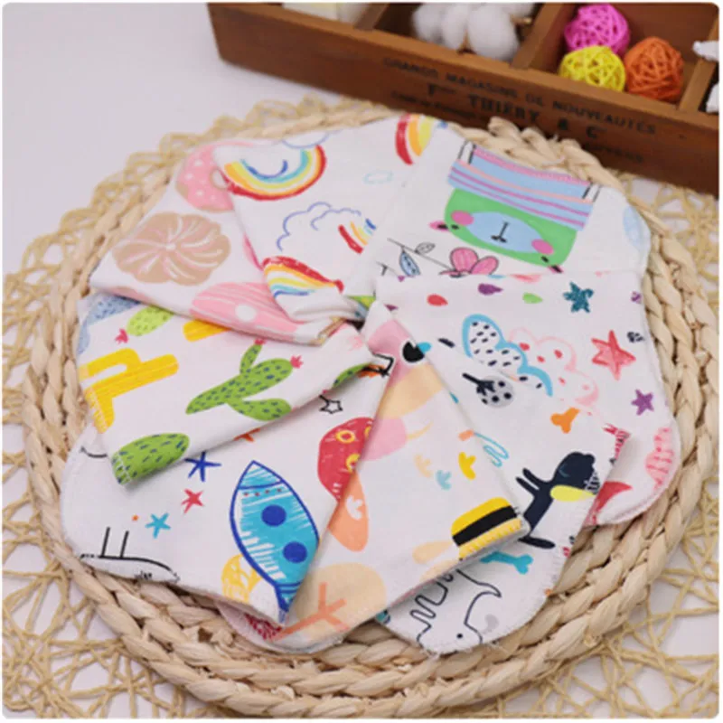 

Baby Bibs Cotton Cartoon Character Animal Print Baby Bibs Small Square Towel Feeding Accessory