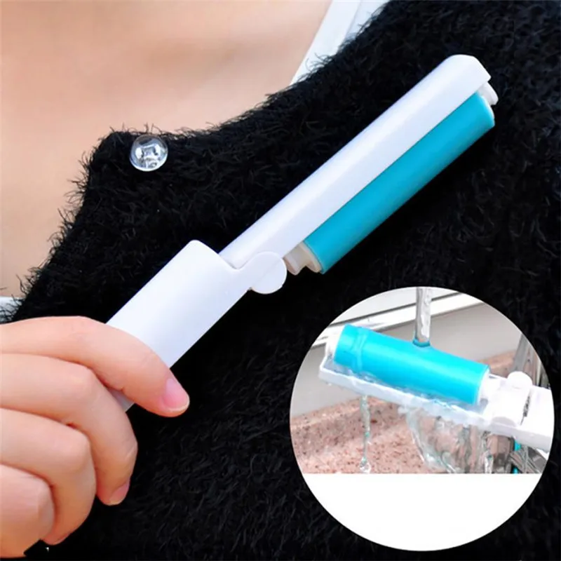 

Foldable Static Electrostatic Clothing Lint Dust Remover Roller Portable Clothes Pets Hair Fur Sweeper Cleaner Brush drop ship