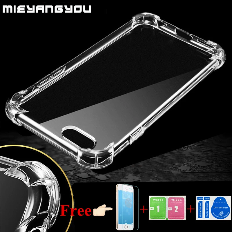 

Clear Soft TPU Case For iPhone 5 5S SE ShockProof Cover For iPhone SE Silicone Case Transparent Shell With Tempered Glass On 5SE
