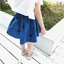 Модные Новые детские шорты для девочки детские свободные точечная печать Короткие штаны юбка для девочек-Штаны Корейский Детские Шорты повседневные штаны