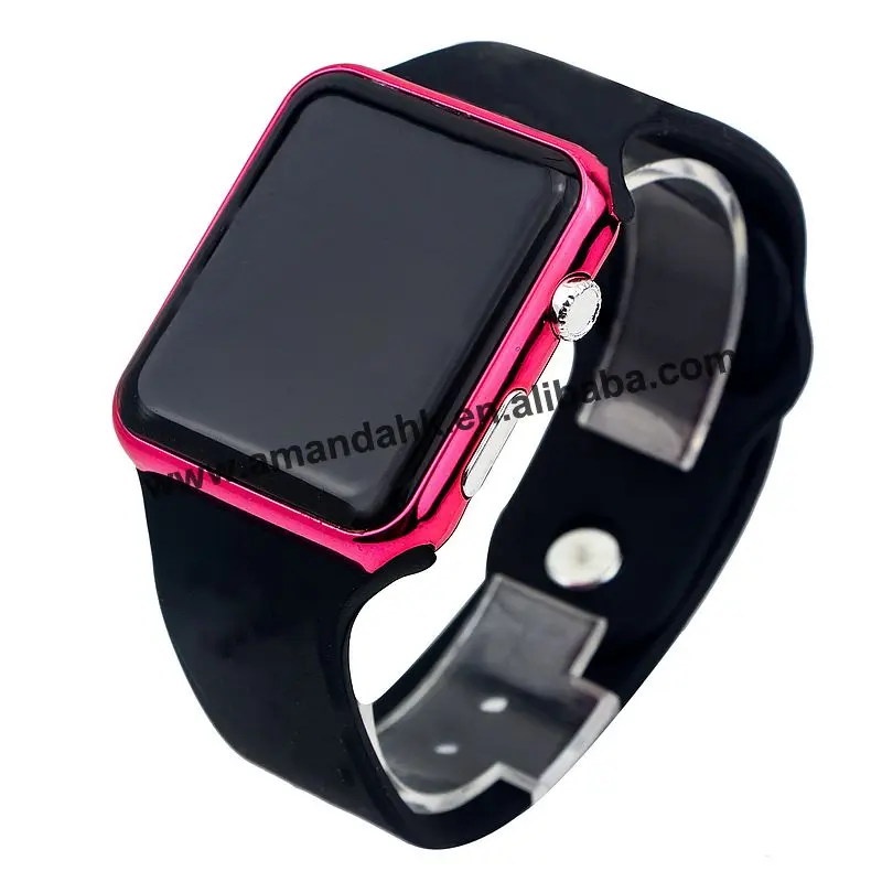 

100pcs/lot plastic LED silicon watch fashion digital disply watch luminous cheap promotion watch hot sale women watches