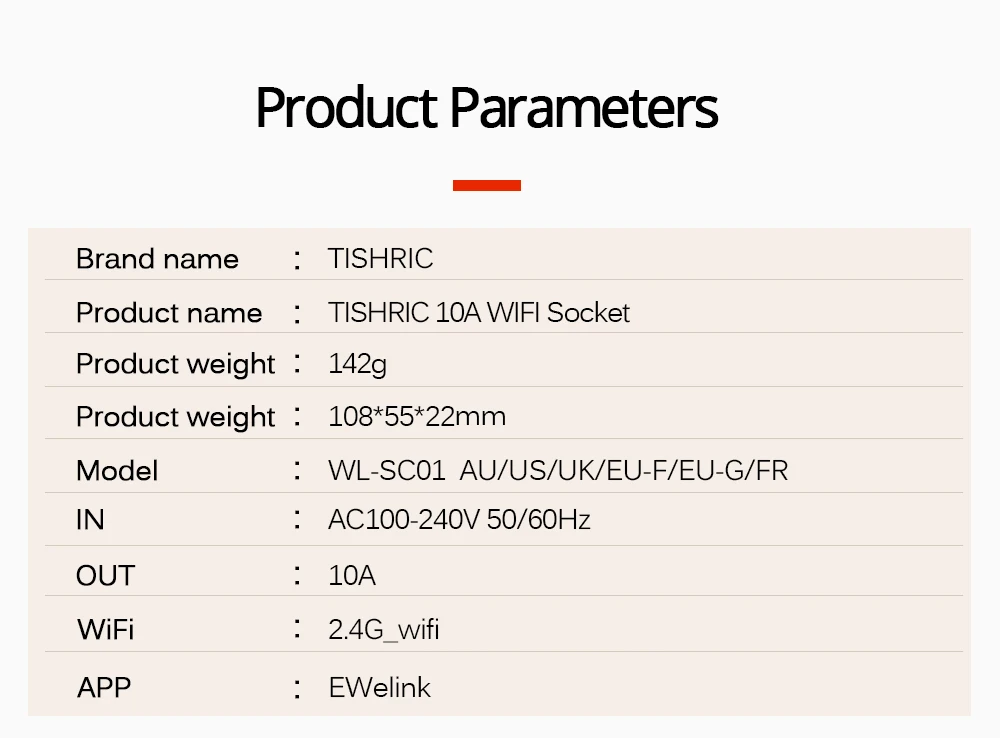 Tishric T30 10A WiFi умная розетка AU/FR/EU/UK/US Беспроводная штепсельная розетка основной умный переключатель поддержка Alexa Google IFTTT