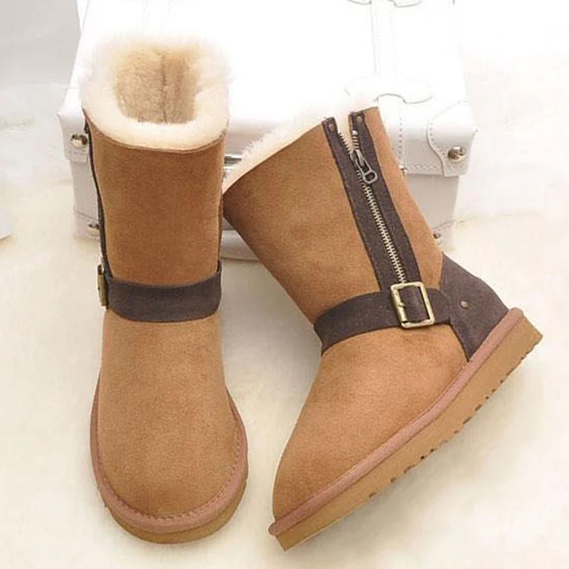 Free shipping 2016 Classic snow boots Women's warm shoes high quality brand genuine sheepskin boots winter women boots