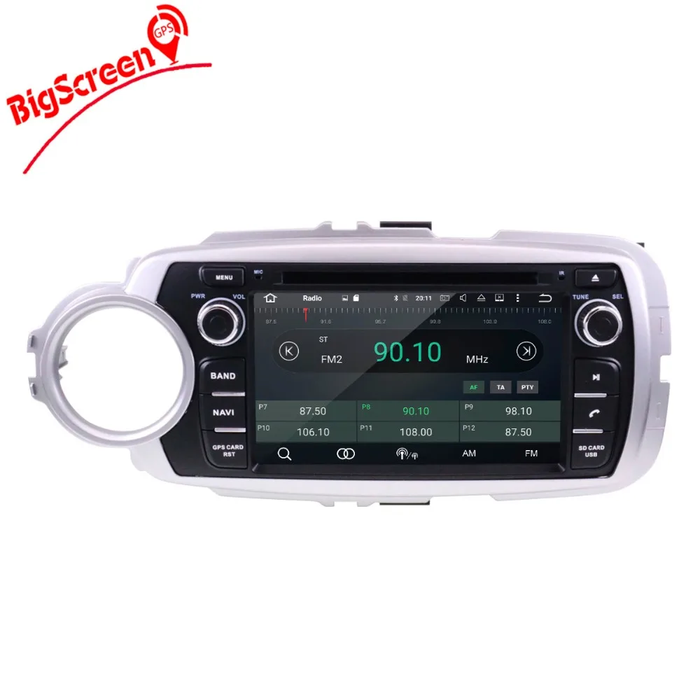 Discount Android8.0 7.1 System Octa 8 Core Car DVD Player GPS Navigation For Toyota Yaris 2012-2015 Headunit Multimedia Autoradio Monitor 5