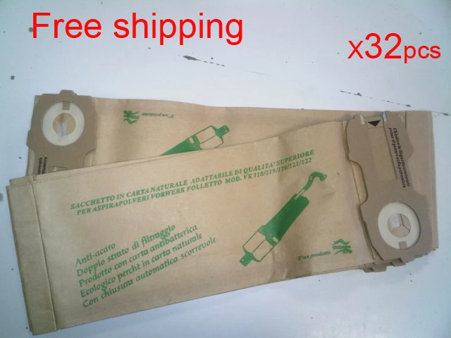 

32 pcs/lot hoover robot vacuum cleaner parts Dust Bags for VK118 VK119 VK120 VK121 VK122 Paper bag garbage bags Free shipping