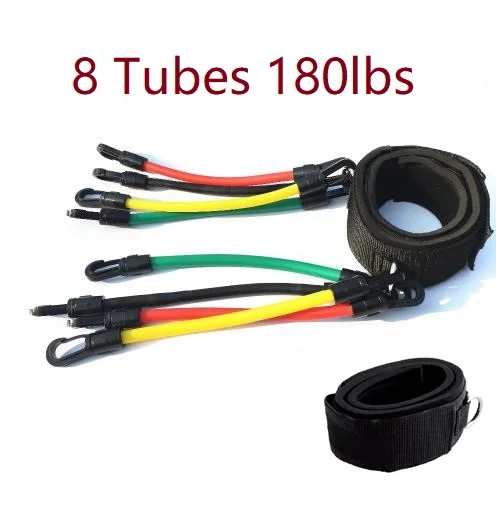 

8 Tubes Kinetic Resistance Bands Crossfit Training Kick Boxing Thai Punch Speed Agility Trainer