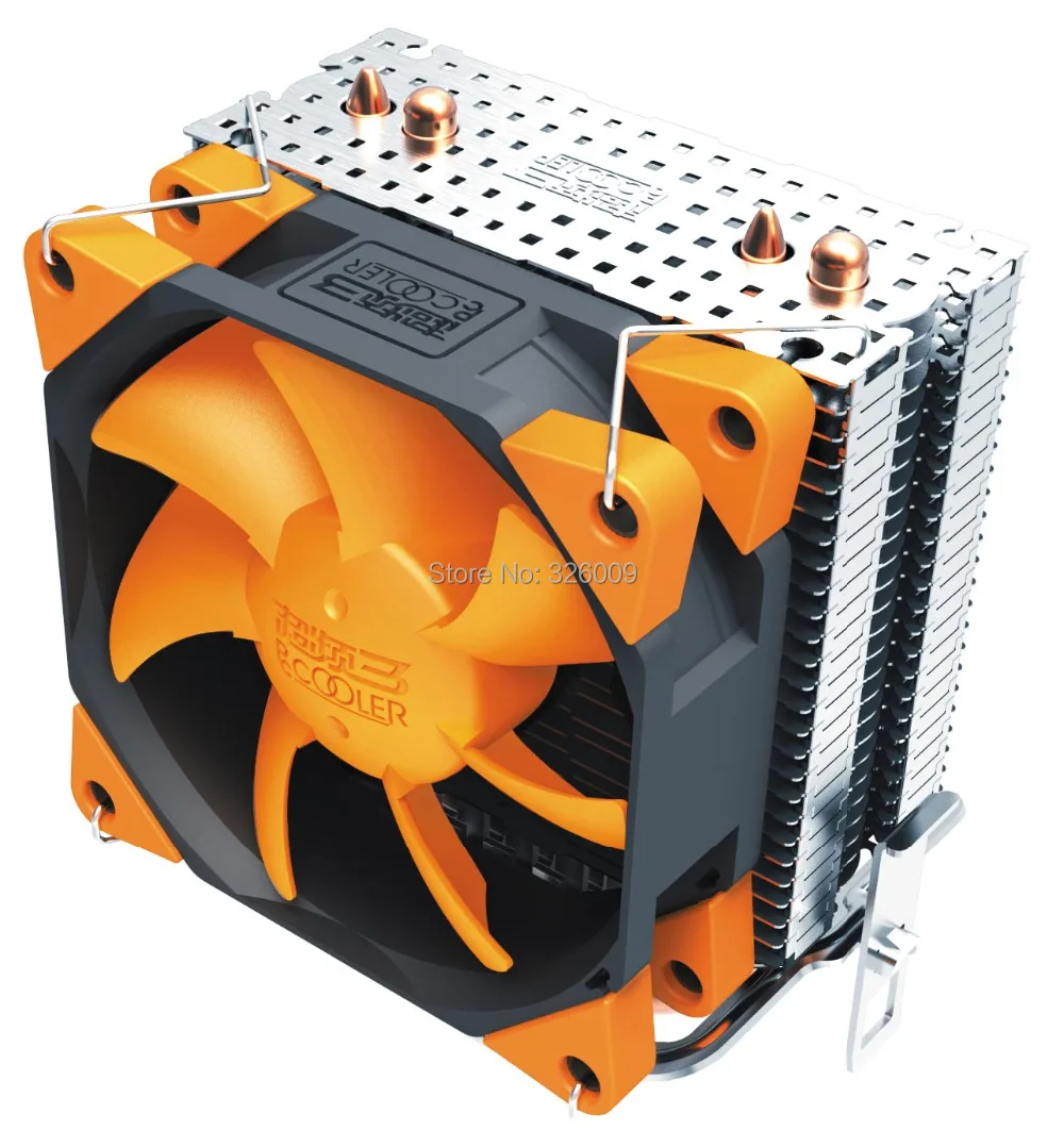 Pccooler S88 4pin 8 سنتيمتر cpu تبريد 2 heatpipe pwm مروحة هادئة ل amd ل إنتل 775 1151 1150 1155 1156 1366 المبرد مروحة التبريد