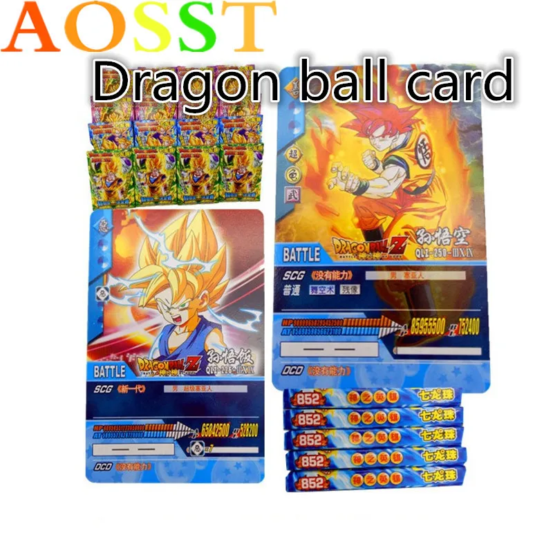 

16PCS Game Card Collection Battle Card Children's Interactive Toy Dragon Ball Card Son Goku Saiyan Budokai Ultra Instinct
