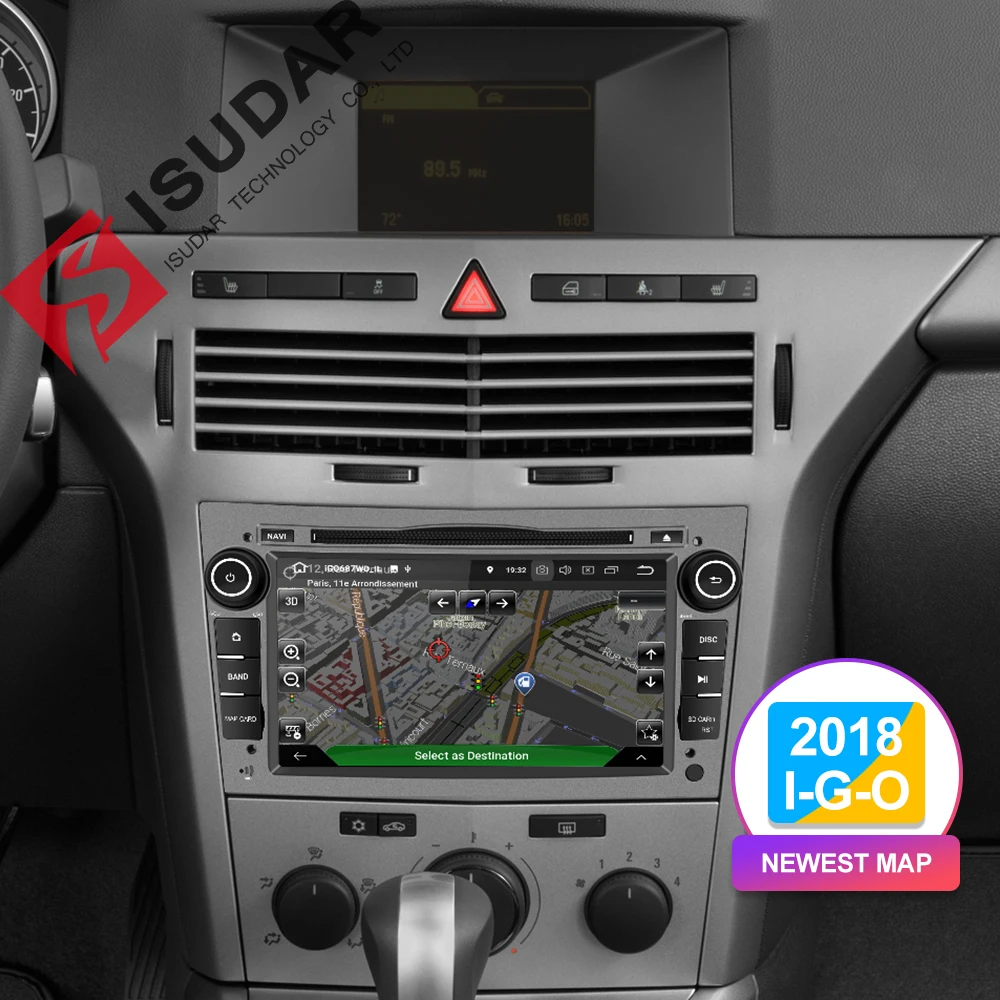  Isudar Auto Multimedia-Player GPS Android 9 2 Din DVD Automotivo Für OPEL/ASTRA/Zafira/Combo/Corsa 