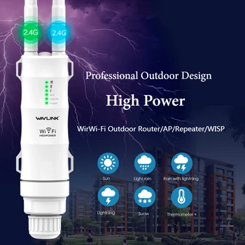 

Wavlink High Power 300Mbps Wireless Wifi Repeater Outdoor 2.4G Wireless Wifi Router /Long range Extender POE High Gain Antenna