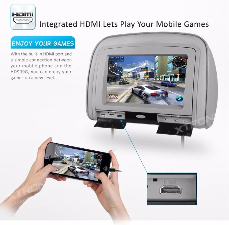 Discount 2x9" Grey Car Headrest DVD Player with Buit-in HDMI Port with 2 IR Headphones (Black & Beige Optional) 1 Discount 2x9" Grey Car Headrest DVD Player with Buit-in HDMI Port with 2 IR Headphones (Black & Beige Optional) 1