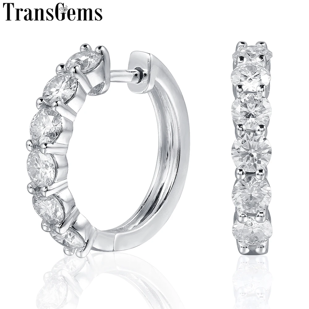 Женские серьги кольца из серебра 3 5 пробы с муассанитом|hoop earrings|earrings forearrings for women |