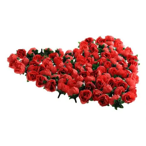 Us 459 7 Offflst 100 X Tete Fleur Artificielle Roses Deco Diy Mariage Bapteme Rouge In Artificial Dried Flowers From Home Garden On