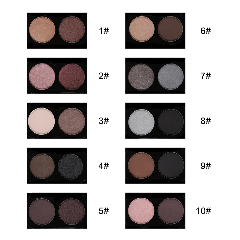 Вечерние матовые 2 цвета, палитра теней для век, косметический пигмент телесного цвета, макияж, мерцающие бордовые тени для век смоуки-Айз