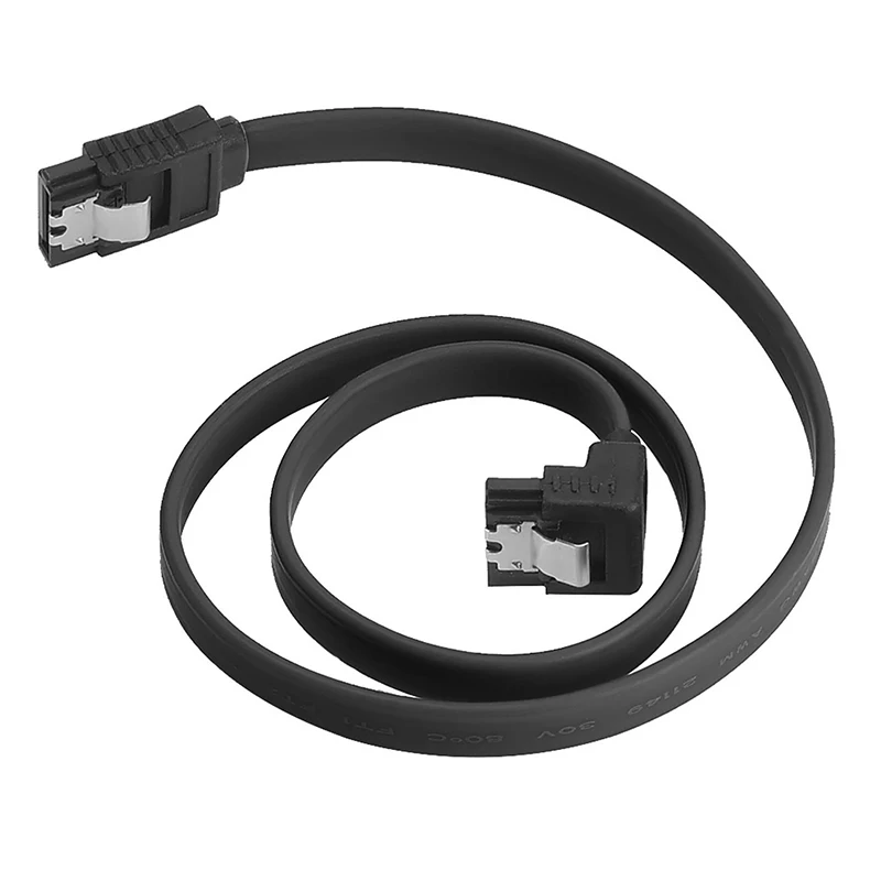 EN Labs SATA III кабель для передачи данных прямой 6 Гбит/с 1x угол 90 градусов с защелкой
