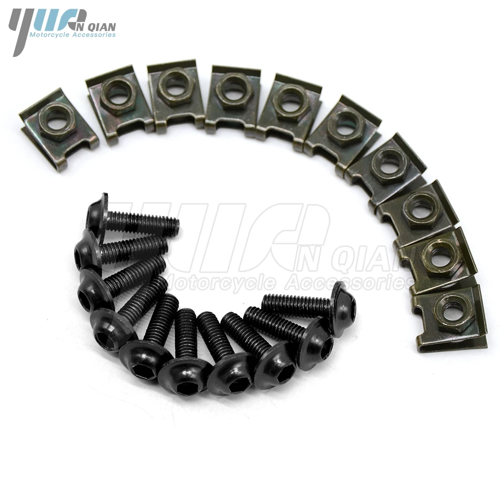 

10 pieces 6mm motorcycle fairing body screws for honda cbr 600f4i cb400 cbf600 Triumph Tiger 800 1050 Street Triple 675 ktm duke