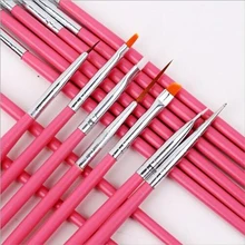 15 шт./компл. дизайн ногтей, ручка с кисточкой для нанесения точек, рисования линейный вентилятор строитель дизайн лак гель УФ Украшения для кончиков ногтей, инструменты для маникюра