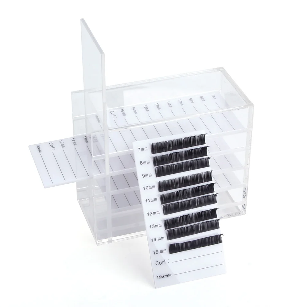 

5Layers Grafting Eyelashes Holder Case Acrylic Lashes Plate Storage Organizer Box Eyelash Extensions Display Drawer Makeup Tool