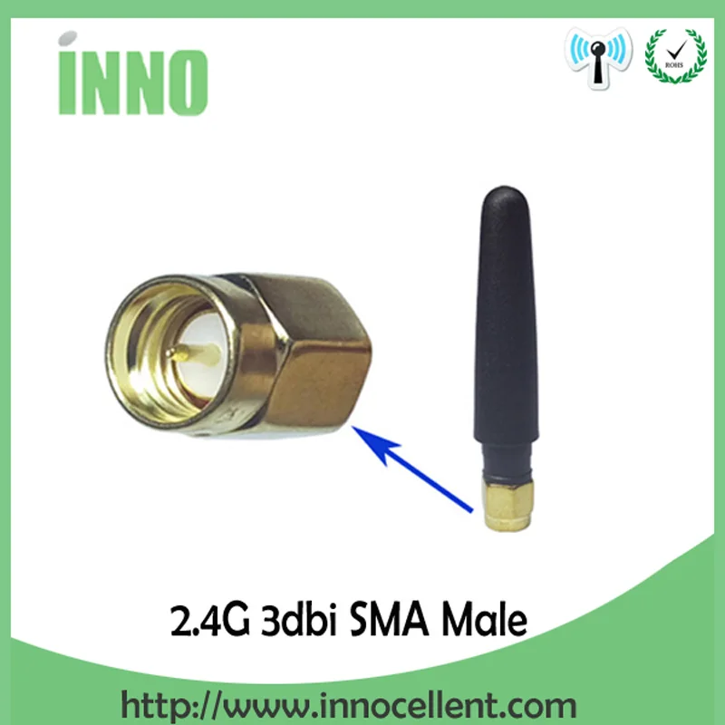 EOTH 20pcs 2.4g antenna 2~3dbi sma male wlan wifi 2.4ghz antene SMA female pigtail Extension Cable iot module antena