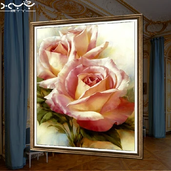 

New Diamond mosaic diamond embroidery beads Pretty Rose Flowers floral diamonds cross stitch painting handwork kits wall decor