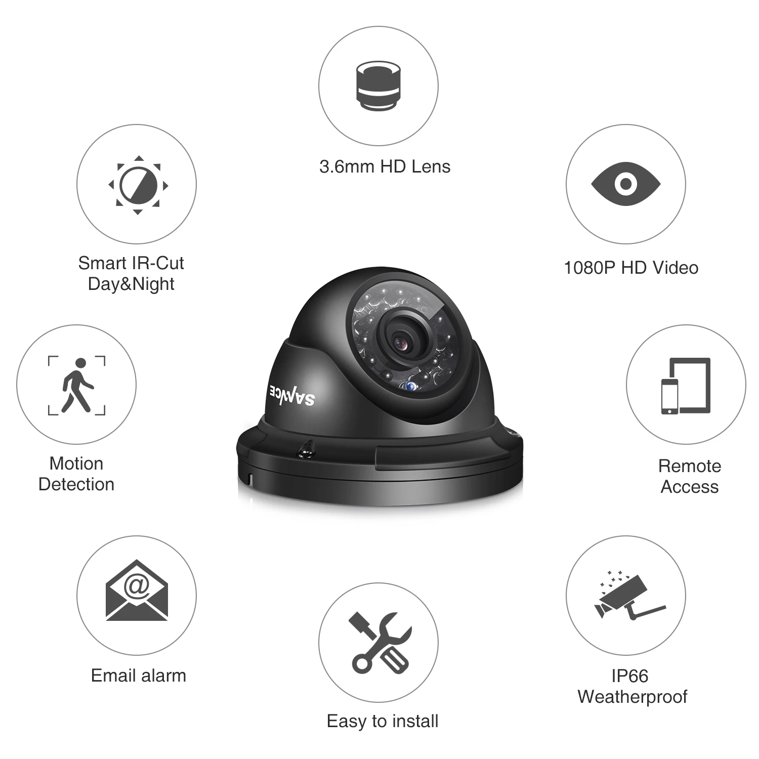 SANNCE 8CH 1080P 2MP CCTV DVR рекордер 4 шт 1080P HD 1920*1080 дюйма/наружная купольная камера безопасности и 1 ТБ HDD Onvif