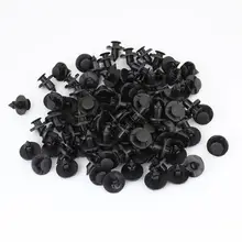 High Quality 50 Pcs Plastic Drive Rivets Mud Flaps Bumper Fender Push Clips 8mm for Nissan 2017 New Black