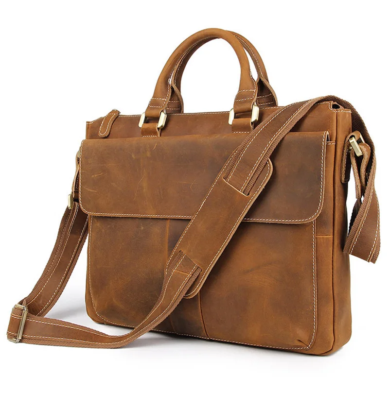 MAHEU, Ретро стиль, дизайнерские сумки для мужчин, натуральная кожа, мужская сумка для ноутбука 14 дюймов, модные брендовые кожаные сумки