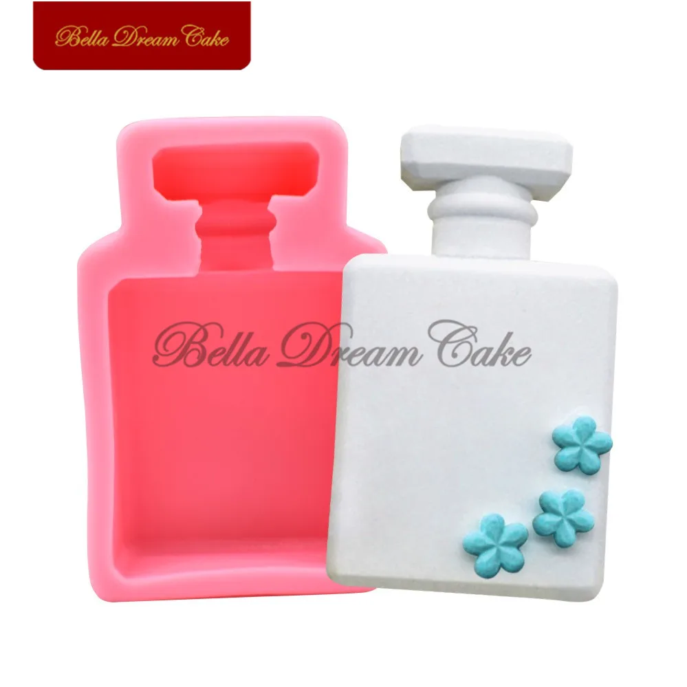 

3D Perfume Bottle Silicone Mold Cosmetics Cake Decorating Mould Gumpaste Fondant Chocolate Molds Bakeware Cake Decorating Tools