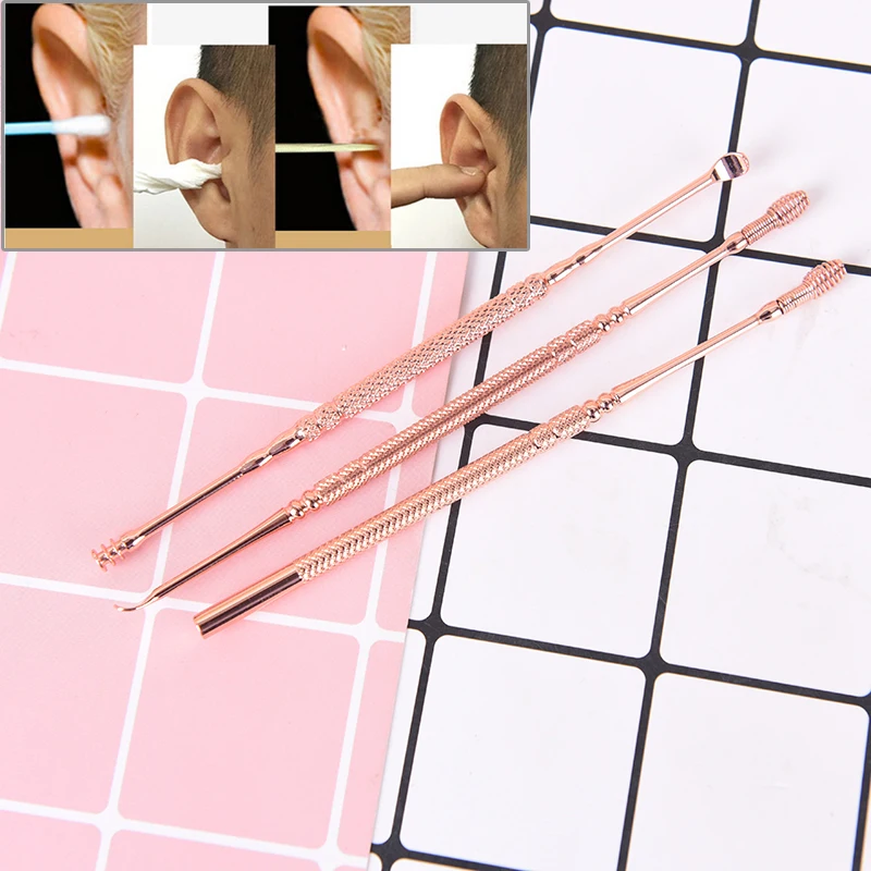 

1PCS Stainless Steel Ear Picks Ear Wax Pickers Wax Removal Curette Remover Cleaner Ear Care Tool EarPick Facial Beauty Tools