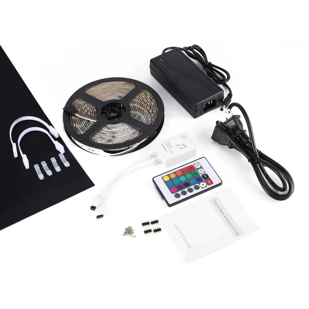 

12V Mini RGB LED Control Box+Wireless Remote Controller+Power Adapter Kit for Colorful Music Activated LED Strip Lights