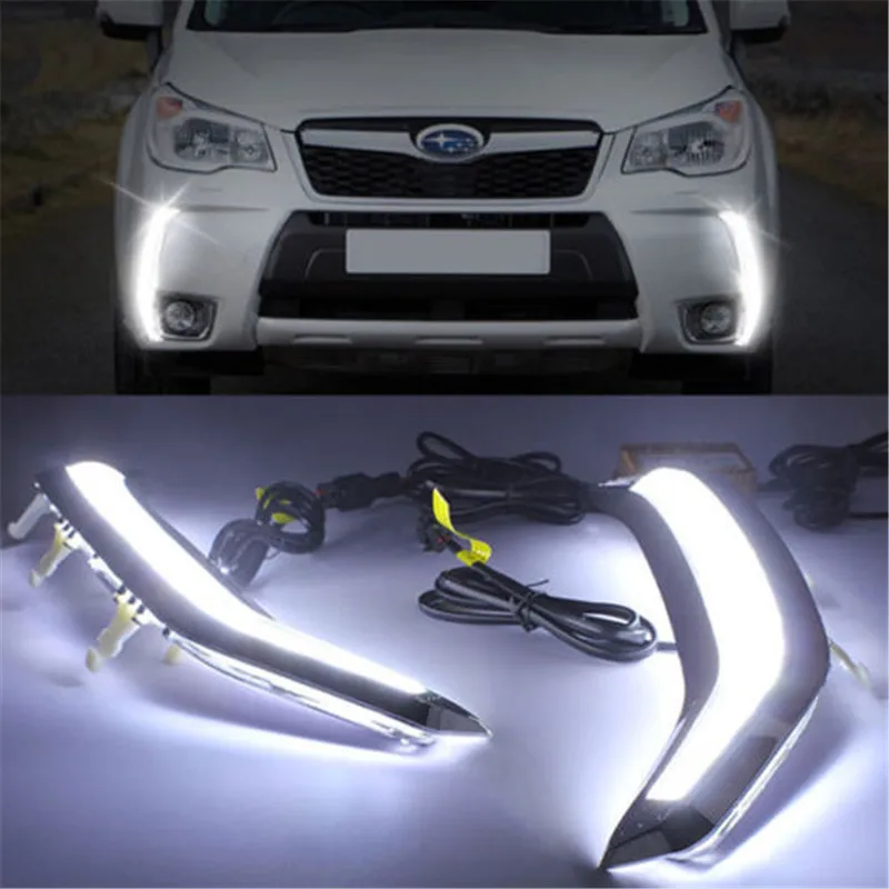 Waterproof 12V LED Car DRL Daytime Running Lights Fog Lamp For SUBARU Forester 2013 2014 2015