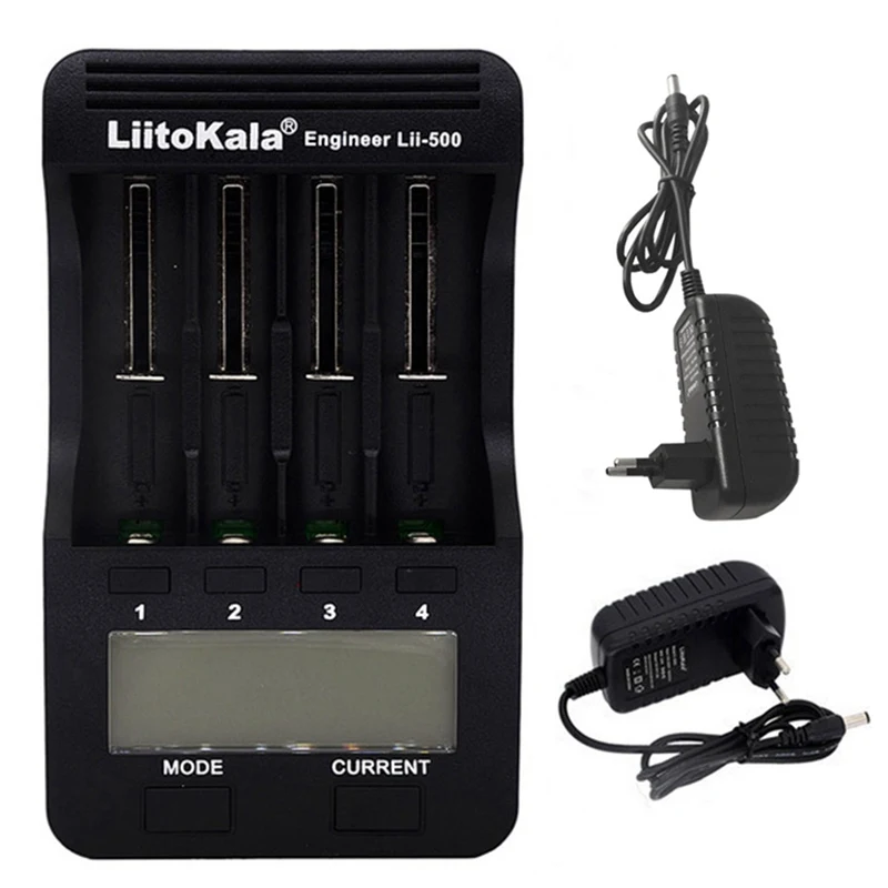 

Liitokala Lii-500 18650 Screen Display Lii-500 2019 USB Charger Hot Sale Adapter Car Charger LCD 4 Slot Charger