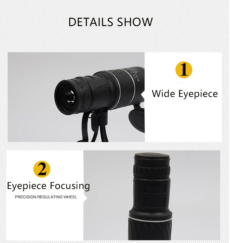 Monocular com Suporte Monocular Telescópio Poderoso Visão Noturna Óptica Len 100 m x 8000 hd Caça Profissional Binocular 30x52 11 Telescópio e binóculos