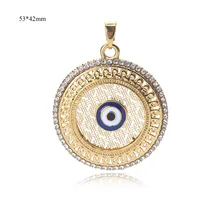 EVIL EYE 1pc new fashion gold Alloy evil eye connector jewelry accessories micro pave connector for women eye Braided bracelet