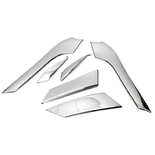 Esterna Frontale Testa Della Lampada Della Luce Superiore Della Palpebra Copertura Trim ABS Chrome 6 pz Per Toyota Land Cruiser Prado FJ150 2010-2013