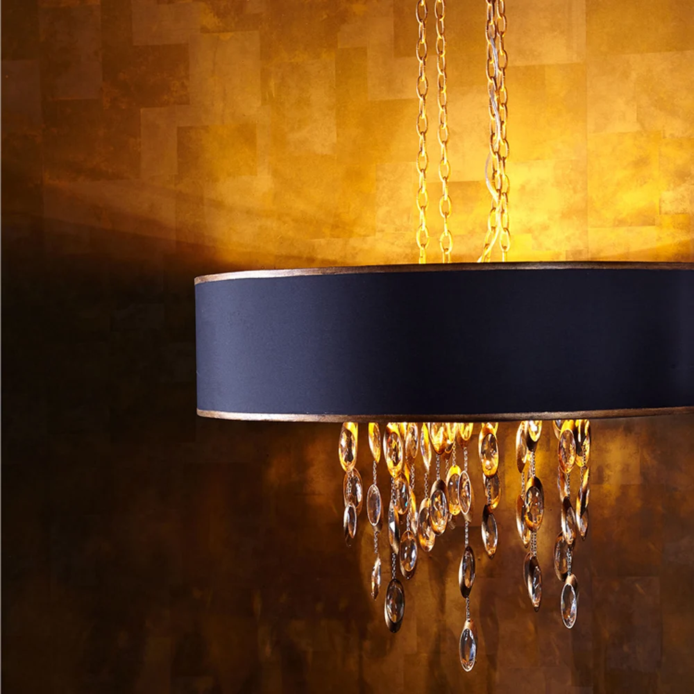 Европейский Стиль Золотая люстра столовая гостиная светодиодный потолочный светильник