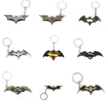 9 Style The Avengers 3 Batman Logo KeyChains Super Hero Bat Man Metal Keyring Pendant For Men And Women Personalized Accessories original super hero logo wallets superman batman wallet canvas men women short purse vintage bag the avengers anime wallet bat