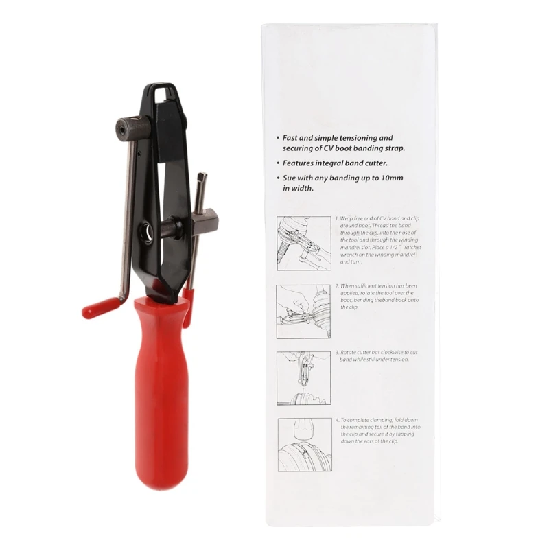 

Automotive Car CV Joint Boot Clamp Banding Crimper Tool With Cutter Pliers LS'D Tool