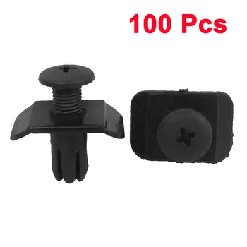 

X Autohaux Car Door Bumper Plastic Trim Panel Retainer Rivets Fastener 10Mm Hole 100 Pcs
