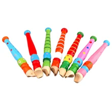 Цвет случайный ребенок Дети Малыш Развивающие игрушки, музыкальный инструмент деревянные игрушки-свистки высокого качества