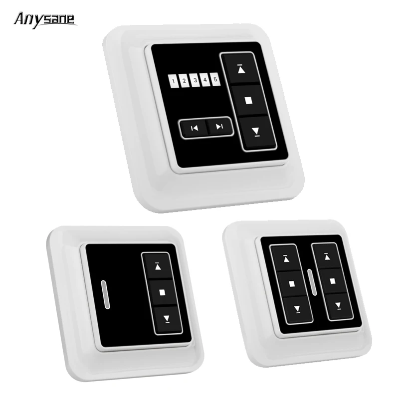 

ANYSANE RF 433.92mhz Blinds Remote Control 1CH 2CH 5CH Wall Switch AC120V-230V Wireless Radio Receiver For Motorized Curtains