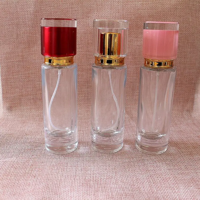 

30ml High-grade Cylinder Bottle Crystal Spray Perfume Bottles Big Capacity Travel Glass Bottles 100pcs/lot