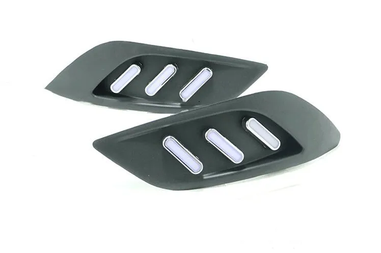 

eOsuns led drl daytime running light for Ford focus with Dynamic moving yellow turn signal and blue night running light