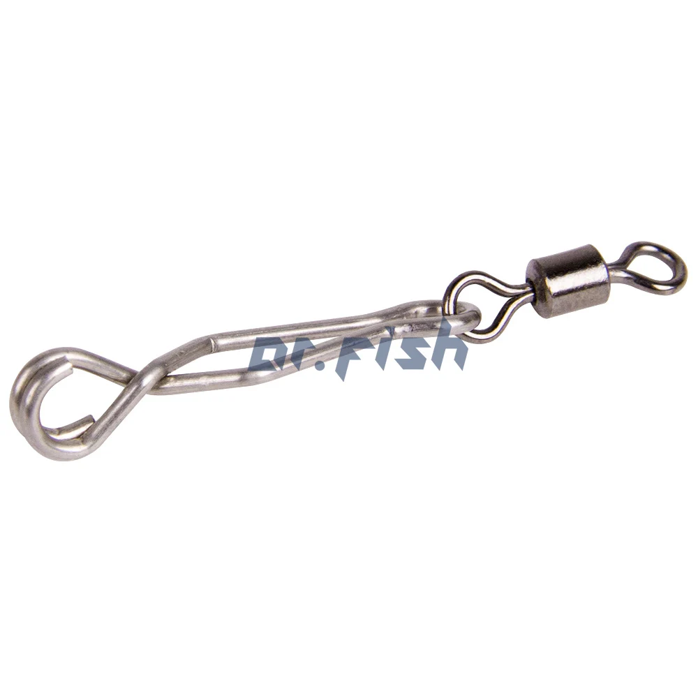 20pcs Fishing Lure Speed Clip Fishing Swivel Snap Rolling Swivel Hook