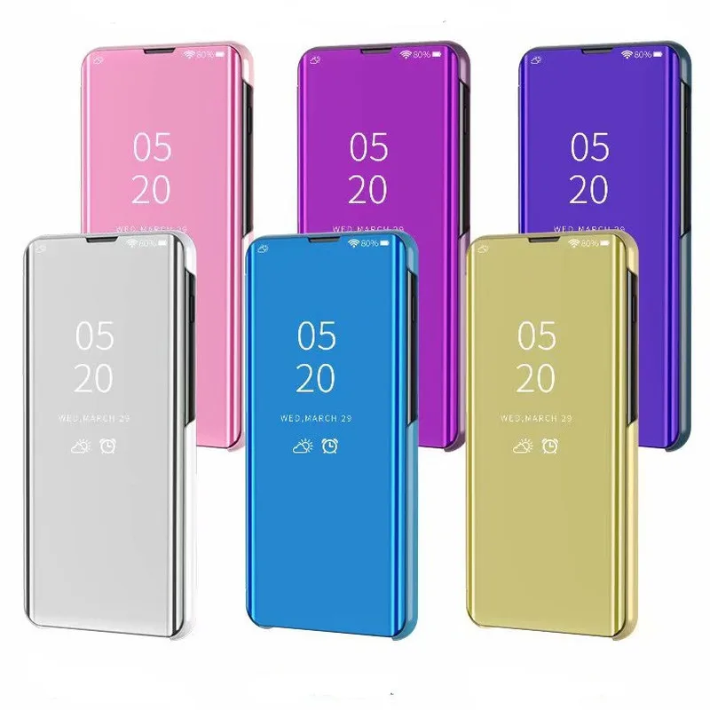 

For Xiaomi 5X 6 8SE A1 MIX2 note3 Note5 5Plus S2 4X Luxury Clear View Mirror Leather Flip Stand Case Cover.