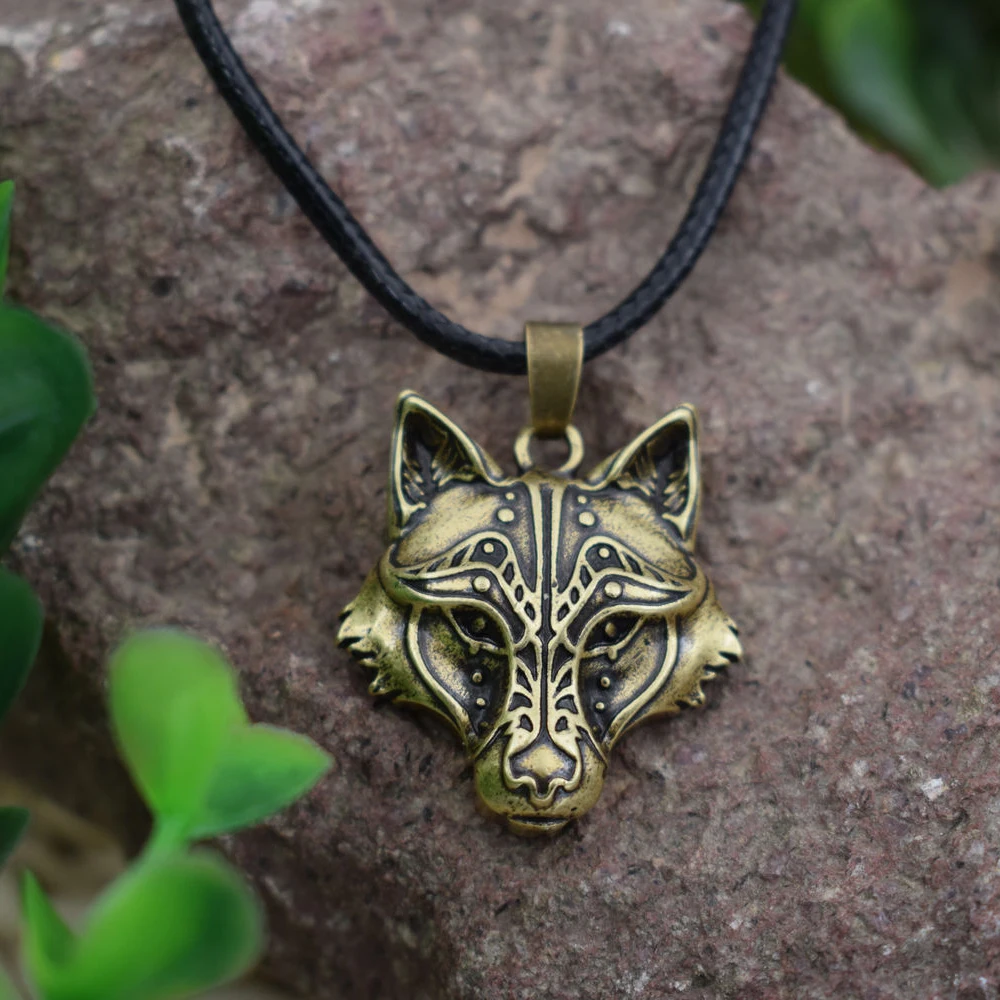 SanLan men's Celtics Wolf Heart Couples Necklaces Animal pendant Totem Best Friends Or Couples Jewelry
