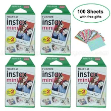100 Простыни Детские Подлинная Fuji Плёнки Instax Mini Плёнки белый Фотобумага для Fuji Mini 9 8 50 s 7 7 s 90 25 мгновение камер Share SP-1 SP-2